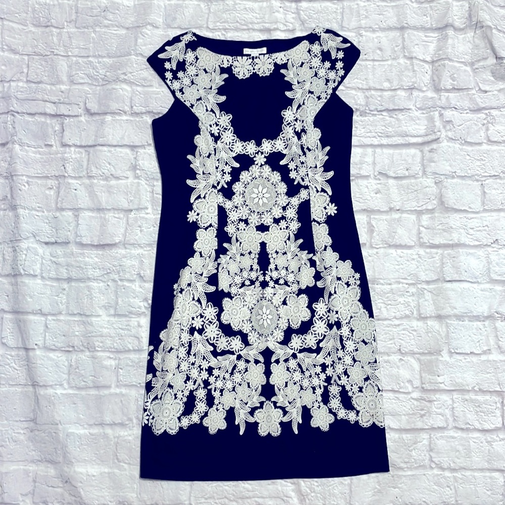 Black & White Lace Pattern New York & Company Dress, size M